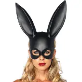 Vuxen Sort kanin maske