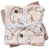 Done by Deer - Contour Babysjal 2-pack - 120x120 - Lys Rosa - - OneSize - Babysjal