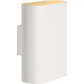 Lucide Vegglampe OVALIS, hvit, høyde 20 cm, metall, opp/ned, E14