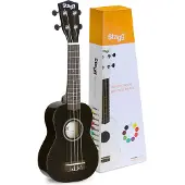 Stagg Soprano Ukulele & Bag Night Black