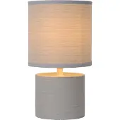Lucide Bordlampe Greasby med tekstilskjerm, grå