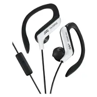 JVC HA-EBR25 sportsøretelefoner med fjernkontroll og mikrofon, kablet, hvite