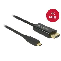 DeLOCK - Ekstern videoadapter - USB-C - DisplayPort - svart - løsvekt