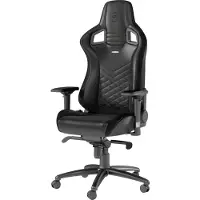 Noblechairs EPIC SERIES - Stol - direktør - armlener - T-formet - tipping - roterende - aluminium, polyuretan, stål, PU-kunstlær, åpencelleskum - svart