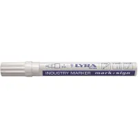 Lyra industrimarker 3mm hvid - m/hurtigttørrende maling og indvendig kugle