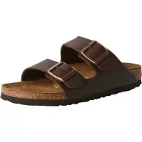 Birkenstock for woman. 51703 Brown Leather Arizona Birko Flor Sandals (Narrow Fit) (37), Flat, None, Casual
