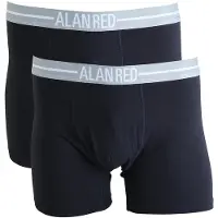 Alan red Boksere 2-Pakning Mørkeblå Blå Størrelse