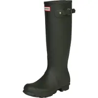 Hunter for woman. WFT1000RMA Original Tall green boots -Height: 38cm (40/41), Flat, Casual