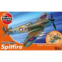 Airfix Spitfire, Flymodell med fastvinge, Monteringssett, Spitfire, 34 stykker, Militært luftfartøy, Grønn