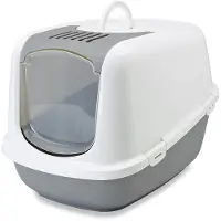 Savic Nestor XXL kattetoalett - Lysegrå/hvit