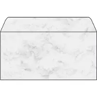 Sigel - Konvolutt - International DL (110 x 220 mm) - lommebok - åpen side - gummiert - utskrivbar - marmorgrå - pakke av 50