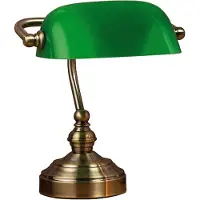 Markslöjd Bankers bordlampe, høyde 25 cm grønn