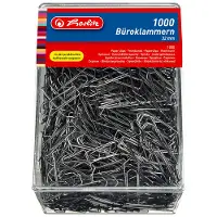 Herlitz 8859100, Galvanisert metall, Grå, 32 mm, 1000 stykker