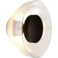 Marset LED-vegglampe Aura, Ø 18 cm, på/av, gjennomskinnelig