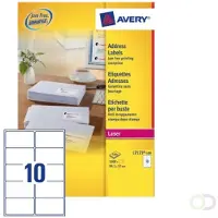 Avery Laseretiket L7173-100 99,1x57 mm hvid - (100 ark x 10 stk.)
