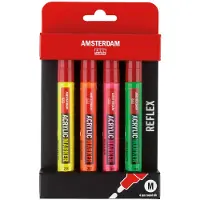 Amsterdam Schjerning akryl marker reflekssystem | 4 farger