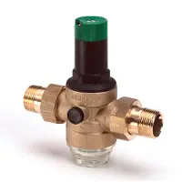 Honeywell Resideo trykr.vent. m/unioner - Brugsvand maks. 40C. just.afg.tryk 1,5 - 6,0 bar. 3/4''