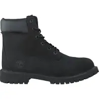 Timberland unisex for kids. TB0127070011 Leather lace-up boots 6 Premium black (35), Flat, Laces, Casual, children's fashion
