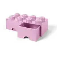 LEGO Lyselilla, 8-knotters oppbevaringskloss med skuffer 5006134