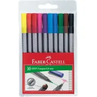 Faber-Castell GRIP - Fineliner - vannbasert blekk - 0.4 mm (en pakke 10)