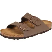 Birkenstock for woman. 151183 Brown Leather Arizona Birko-Flor Nubuck Sandals (Narrow Fit) (41), Flat, None, Casual