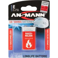 Ansmann 1 Litium 9v-blokkbatteri Til Røykvarsler
