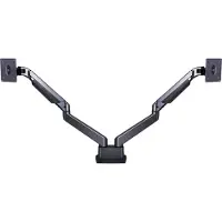 Multibrackets M VESA Gas Lift Arm Dual Side by Side - Monteringssett - justerbar arm - for 2 LCD-skjermer - aluminium, stål - svart - skjermstørrelse: 15-32 - skrivebordsmonterbar