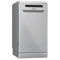 Indesit oppvaskmaskin DSFO 3T224 C S frittstående 45 cm 10 kuverter 9 programmer energiklasse E display sølv
