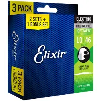 Elixir Electric Optiweb Guitar Strings 3 Pack 10-46
