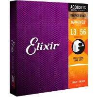 Elixir 16102 NANOWEB Phosphor Bronze Medium 13-56