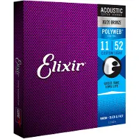 Elixir 11025 POLYWEB Custom-Light Acoustic Strings 11-52