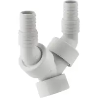 Geberit Hvid dobbelt slangeforskruning til 3/4 - 1 tilslutning