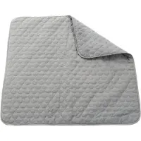 Smallstuff Leketeppe - 100x100 - Quiltet Kullgrå m. Stjerner - - OneSize - Lekematte