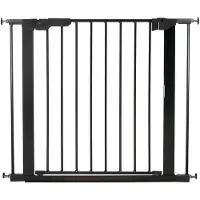 BabyDan Premier Sikkerhetsgrind med 2 forlengere, sort, 86-93,3 cm