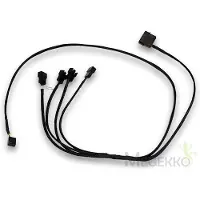 EKWB EkWaterBlocks - Viftestrømsplitter - 4-pin intern strøm, 4-pins PWM (hann) til 4-pins PWM (hunn) - 80 cm