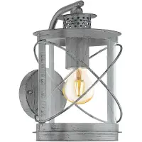 Eglo HILBURN outdoor wall lamp antique silver
