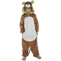 MOM Tiger Store Øyne Heldrakt Med Hette Junior Kostyme