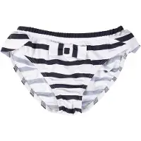 Petit Crabe Bikini Truser - Zoe - Hvit/Marine Stripet - - 9-10 år (134-140) - Bikini