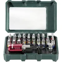 Metabo - Spissett for skrutrekker - 32 deler - torx, phillips, pozidriv, hex, slot, inngrepssikret torx - lengde: 25 mm - for BS 14.4 MOBILE WERKSTATT