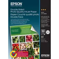 Epson Double-Sided Photo Quality Inkjet Paper - Matt - A4 (210 x 297 mm) - 140 g/m² - 50 ark fotopapir - for EcoTank ET-2650, 2750, 2751, 4750 WorkForce Pro RIPS WF-C879, WF-C5790