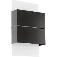 Eglo Kibea - Vegglampe - LED x 2 - total: 5 W - klasse F - varmt hvitt lys - 3000 K - hvit, antrasitt