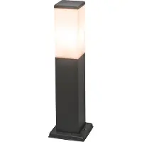 QAZQA Moderne utelampe 45 cm mørk grå med opal IP44 - Malios