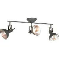 QAZQA Industriell spotlight antrasitt roterbar og tiltbar 3-lys - Tommy