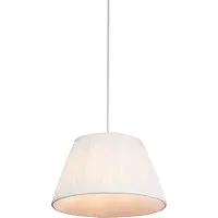 QAZQA Retro pendellampe hvit 35 cm - Plisse