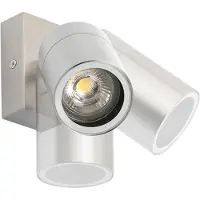 QAZQA Utendørs vegglampe stål IP44 roterbar og vippbar - Solo