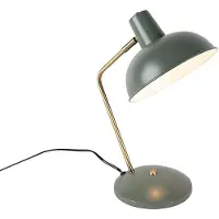 QAZQA Retro bordlampe grønn med bronse - Milou