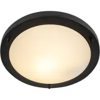 QAZQA Moderne overflate montert lys svart 31cm IP44 - Yuma