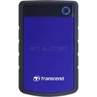 Transcend 2,5" ekstern harddisk 1TB, USB 3.0, blå