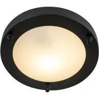 QAZQA Moderne taklampe sort 18 cm IP44 - Yuma