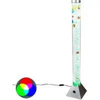 JUST LIGHT Vannsøyle Ava med LED og fisker, høyde 120 cm